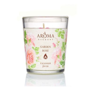 AROMA HARMONY свеча аромат. садовая роза 160г/8