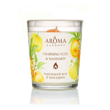 AROMA HARMONY свеча аромат. юзу и мандарин 160г/8