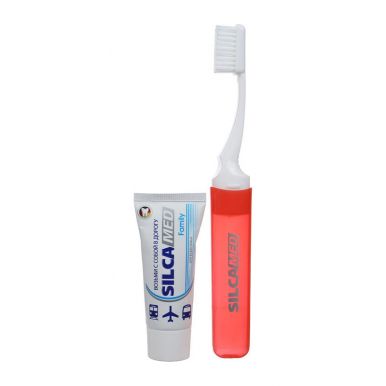Silca Med набор Дорожный: зубная паста Silca Med Family 30 г + зубная щетка Дорожная, средняя
