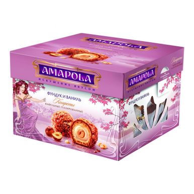 Набор конфет Амапола Фундук и ваниль, 100 гр
