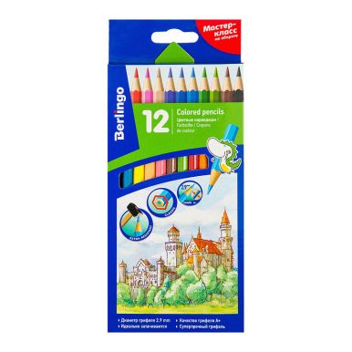 Berlingo набор цветных карандашей Замки 12 цветов, цвет: мультиколор