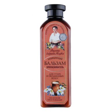 Рецепты бабушки Агафьи бальзам защищающий для сухих и окрашенных волос, 350 мл