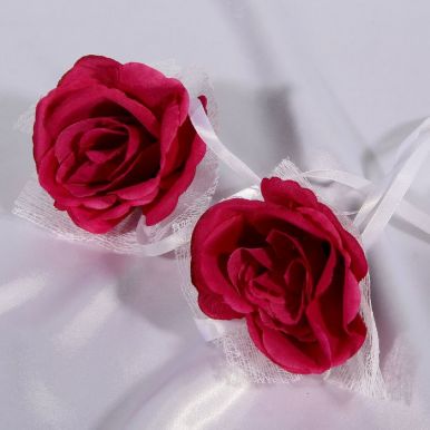 Набор роз д/декора темно-фиолетовых 12*9см 2шт 1211835