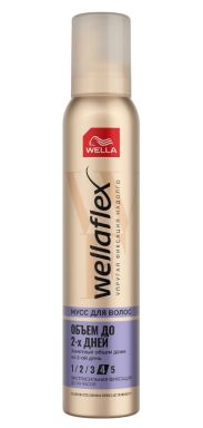 WELLAFLEX мусс д/волос объем до 2х дней экстрасильной фиксации 200мл