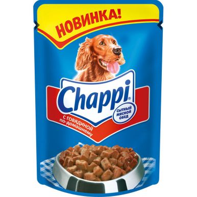 Корм для собак Чаппи говядина по-домашнему, 100 г