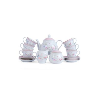 Чайный набор из 15 предметов фарфор, артикул: ПКЛЕ00017