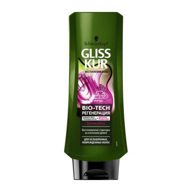 Gliss Kur Бальзам Bio-Tech Регенетация, для ослабленных, поврежденных волос, 400 мл