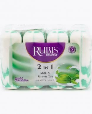 RUBIS мыло туалетное зеленый чай 4*90г