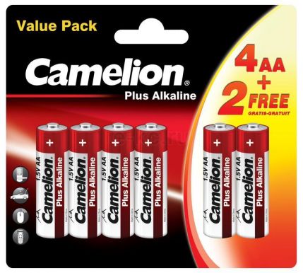 CAMELION батарейка plus alkaline LR6  BP4+2