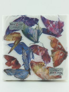 Салфетки декор Бабочки, 2 слоя, 20 листов, 33x33 см