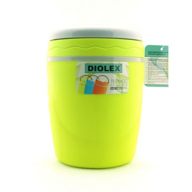 Diolex DXC-1400-3-YE Термос пищевой пластик, колба нержавеющая сталь, 1400 мл, желтый