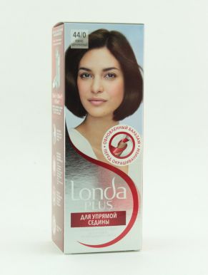 Londa Plus стойкая крем-краска, тон для волос, тон для упрямой седины 44/0 Темно-коричневый