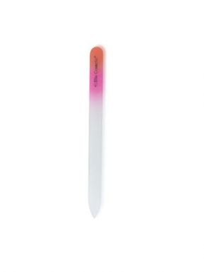 EC RF 088 Пилка стекло,двухсторонняя в футляре,ручка оранжево-розовый градиент