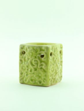 Аромалампа дизайн куб цветы керамика 11см