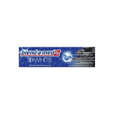 BLEND A MED Зубная паста 3D White Отбеливание и глубокая чистка с Древесным углем, 100 мл