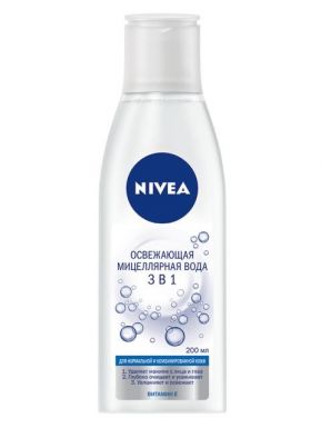 NIVEA Освежающая мицеллярная вода 3 в 1 200мл 86698
