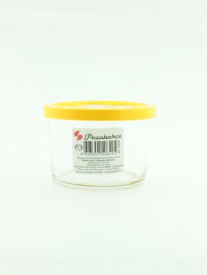 PASABAHCE BASIC контейнер с желтой крышкой стекло 220см 1113704