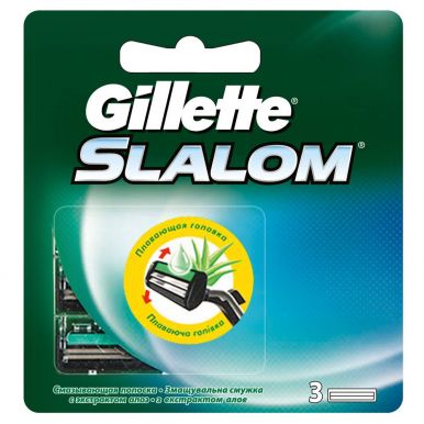 GILLETTE Slalom кассеты сменные д/бритья муж. 3шт 530/133/169