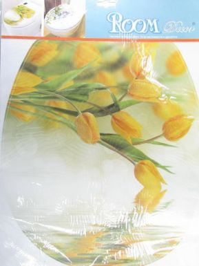 WAA1008 "Тюльпаны" наклейка на унитаз