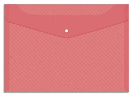 CENTRUM папка-конверт А4 с кнопкой прозрачный цв.красный 91171