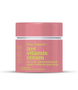 MISS ORGANIC крем-питание д/лица ночной увлажняющий a+e vitamix cream 45мл