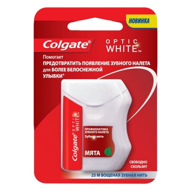 Colgate FMY13425 зубная нить Optic White, 25 м