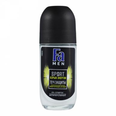 Fa Шариковый дезодорант мужской Sport взрыв энергии, энергичный аромат, 72 ч, 50 мл