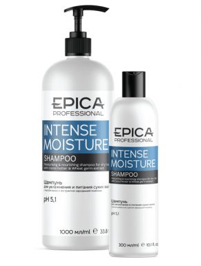 EPICA Intense Moisture Шампунь для увлажнения и питания сухих волос с маслом какао и экстрактом зародышей пшеницы, 300 мл