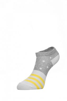 CHOBOT носки женские хлопковые 50s-68 серый-белый-жёлтый р.25