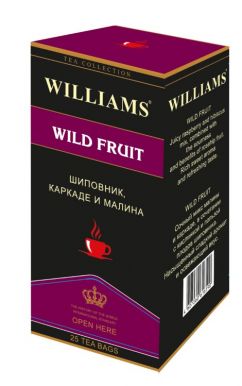 WILLIAMS чай фруктовый шиповник, каркаде, малина wild fruit 2г*25пак