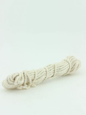 Веревка витая белая 4 мм х/б, 10 м, артикул: 453-006