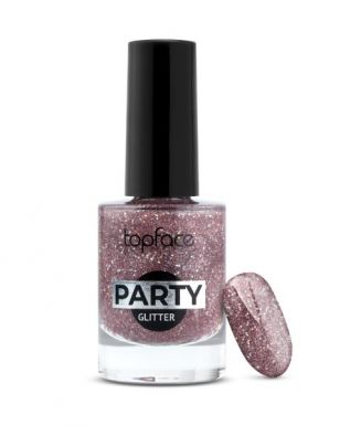 Topface Лак для ногтей Party Glitter Nail, тон 109, розовый, 9 мл