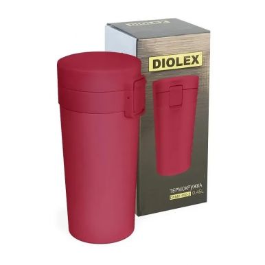 DIOLEX термокружка с кнопкой/клапаном 400мл DXMV-450-4
