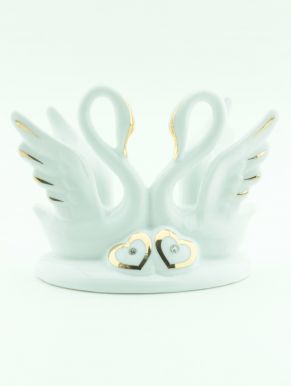 Сувенир "Лебеди с сердцем" 12х6,5х10,5 см. (159) (1793)