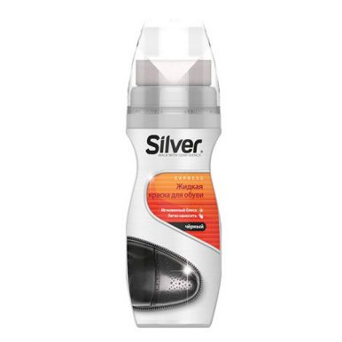 SILVER Premium Жидкая крем-краска для обуви 75мл черный