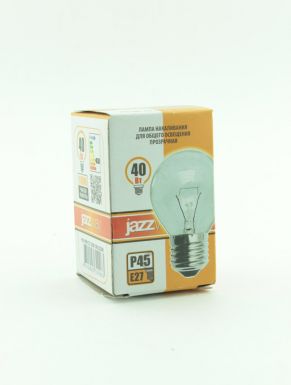 Лампа накаливания Jazzway, p45 240v, 40w, e27, Clear Jazzway