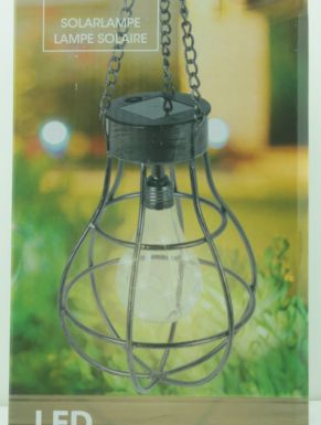 Лампа солярная в форме лампочки, подвесная, артикул: 512000570