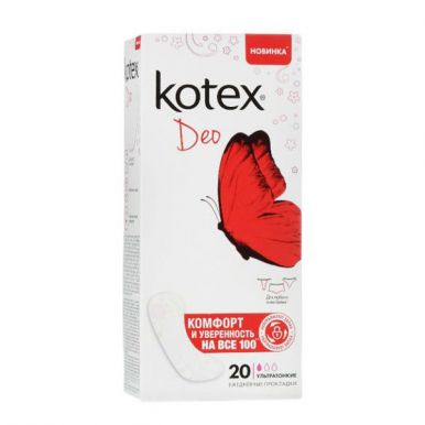 KOTEX Ежедневные прокладки део суперслим, 20 шт