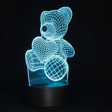 Светильник ночник дизайн 3D мишка 615-148