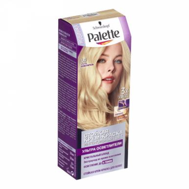 Palette Стойкая крем-краска для волос, L0 Ультра осветлитель, кристальный блонд, 110 мл + 20 г