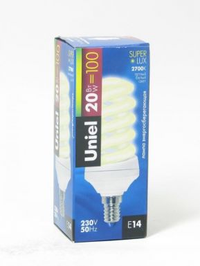 Энергосберегающая лампа UNIEL STANDART ESL-S11-20/2700/E14 картон