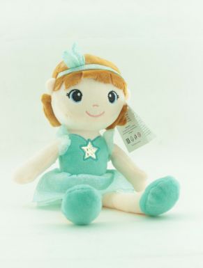 Игрушка мягкая кукла лучшая подружка цв.голубой 8,5*30,5см DT201242