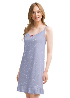 CLEVER сорочка женская LS18-737 св.фиолетовый-молочный р.170-42/XS