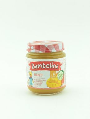 Bambolina Пюре детское фруктовое Манго с 6 месяцев, 100 гр