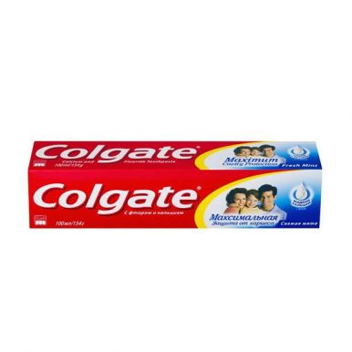 COLGATE зубная паста Максимальная защита от кариеса Свежая мята, 100 мл, артикул: FCN89276