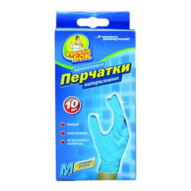 Фрекен Бок перчатки нитриловые м 10 шт-5пар, артикул: 17400500