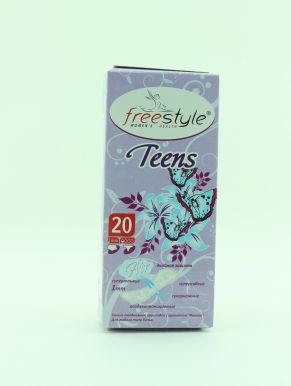 FREE STYLE Teens прокладки ежедневные тонкие с ароматом фиалки 20шт