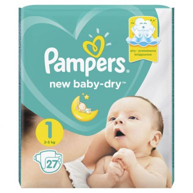 Pampers подгузники Baby 1 BORN, 27 шт (2-5кг) Стандартная упаковка