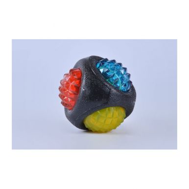 NUNBELL игрушка д/собак мяч-светофор резиновый мигает 7,5см 31019-0189/263034