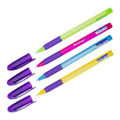 Ручка шариковая Berlingo Triangle 110 Color, синяя, 0,7 мм, гп, корпус цвета в ассортименте